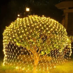 Kurtyna Świetlna Girlanda Lampki Biały Ciepły 144LED 2x2m - obrazek 4