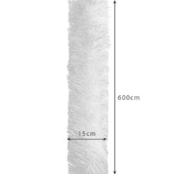 Biała girlanda choinkowa o długości 600 cm i szerokości 15 cm z wymiarami