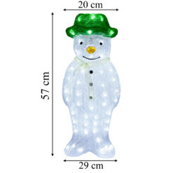 Bałwan LED Figurka Świąteczna Zewnętrzna 57cm - obrazek 4
