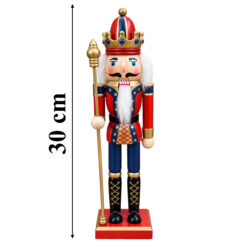 Drewniany Dziadek Do Orzechów Figurka Ozdobna Świąteczna 30cm - obrazek 5
