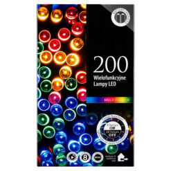 Opakowanie lampek choinkowych LED 200 sztuk w kolorach RGB
