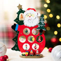 Figurka Świąteczna Drewniany Mikołaj Ozdoba Świąteczna 26cm - obrazek 6
