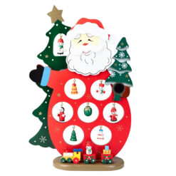 Figurka Świąteczna Drewniany Mikołaj Ozdoba Świąteczna 26cm - obrazek 2